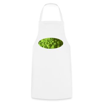 Romanesco-Brokkoli - Kochschürze - Weiß - Vorne - AI Model Male 185 dark (185cm)