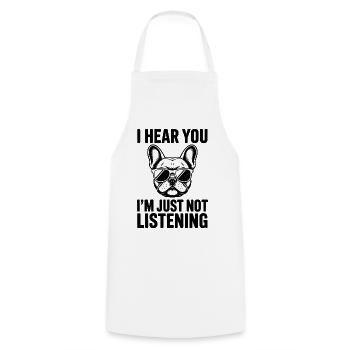 Französische Bulldogge Fun French Bulldog Geschenk - Kochschürze - Weiß - Vorne - AI Model Male 185 dark (185cm)
