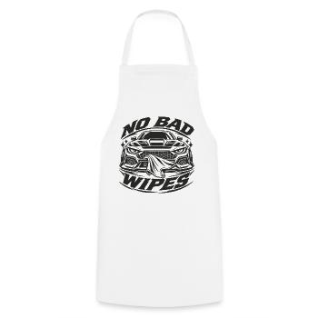 No Bad Wipes Autografik Front - Kochschürze - Weiß - Vorne - AI Model Male 185 dark (185cm)