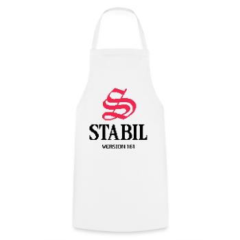 STABIL - VERSION 1.61 - Kochschürze - Weiß - Vorne - AI Model Male 185 dark (185cm)