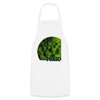 Toxisches, dunkles Romanesco - Kochschürze - Weiß - Vorne - AI Model Male 185 dark (185cm)