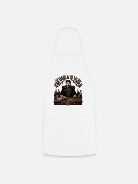 The_World_is_yours_-_Steampunk - Kochschürze - Weiß