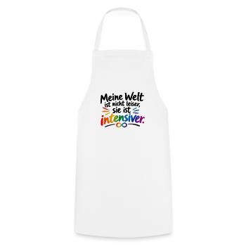 Intensiver Regenbogen Infinity - Kochschürze - Weiß - Vorne - AI Model Male 185 dark (185cm)