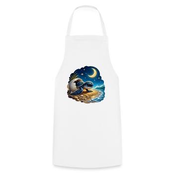 Kleine Schildkröte Baby Meer Strand Kinder T-Shirt - Kochschürze - Weiß - Vorne - AI Model Male 185 dark (185cm)