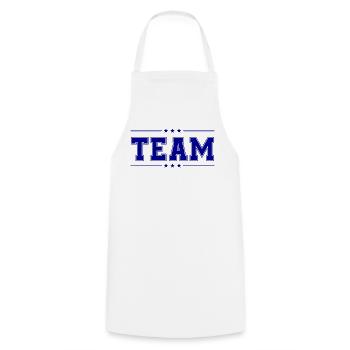 team_1 - Kochschürze - Weiß - Vorne - AI Model Male 185 dark (185cm)