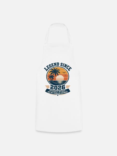 Legende Seit 2026 Retro Sunset - Kochschürze - Weiß