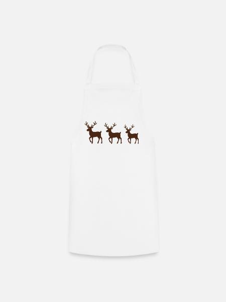 Süßes Rentier Weihnachten Weihnachtsgeschenk - Kochschürze - Weiß