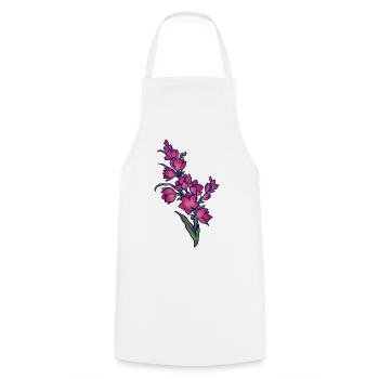 Pink Bloom Cluster-Kunst - Kochschürze - Weiß - Vorne - AI Model Male 185 dark (185cm)