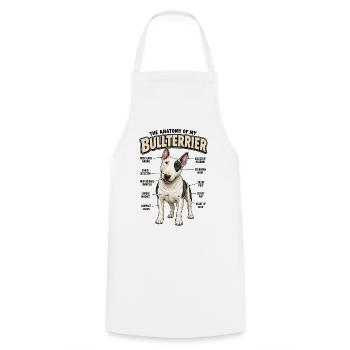 Lustiges Bullterrier Anatomie Hundebesitzer Spruch - Kochschürze - Weiß - Vorne - AI Model Male 185 dark (185cm)