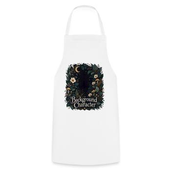 Mondnacht Waldsilhouette mit Flora - Kochschürze - Weiß - Vorne - AI Model Male 185 dark (185cm)