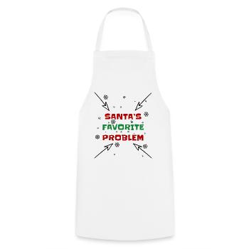 Santas Lieblingsproblem - Kochschürze - Weiß - Vorne - AI Model Male 185 dark (185cm)