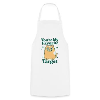 You're My Favorite Target - Kochschürze - Weiß - Vorne - AI Model Male 185 dark (185cm)