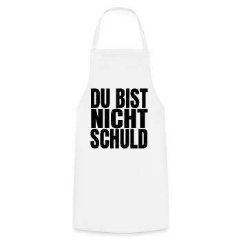 Du bist nicht schuld – Trost & Selbstwert | AMFI - Kochschürze - Weiß - Vorne - AI Model Male 185 dark (185cm)