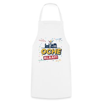 Oche Alaaf Retro Aachen Karneval Skyline Konfetti - Kochschürze - Weiß - Vorne - AI Model Male 185 dark (185cm)