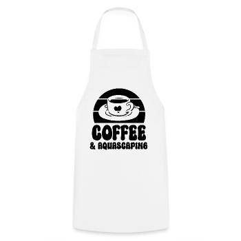 Kaffee Aquascaping - Kochschürze - Weiß - Vorne - AI Model Male 185 dark (185cm)