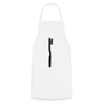 Zahnbürste Zahn Geschenk Zahnarzt Zahnärztin  - Kochschürze - Weiß - Vorne - AI Model Male 185 dark (185cm)