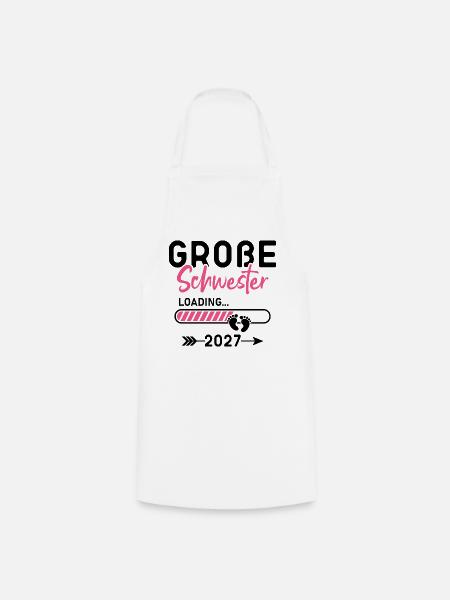 Große Schwester 2027 - Kochschürze - Weiß