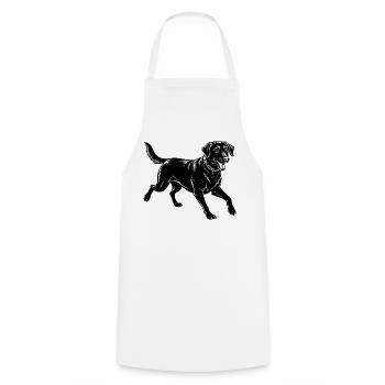 Labrador Retriever Hundelauf - Kochschürze - Weiß - Vorne - AI Model Male 185 dark (185cm)