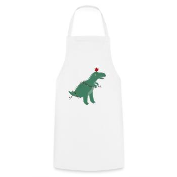 Niedlicher Weihnachtsdinosaurier - Kochschürze - Weiß - Vorne - AI Model Male 185 dark (185cm)