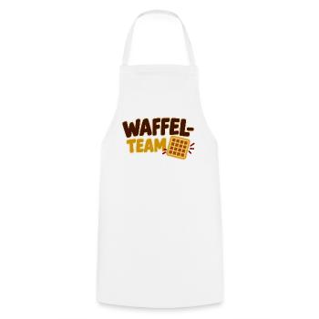 Waffel-Team Schule & Verein - Kochschürze - Weiß - Vorne - AI Model Male 185 dark (185cm)