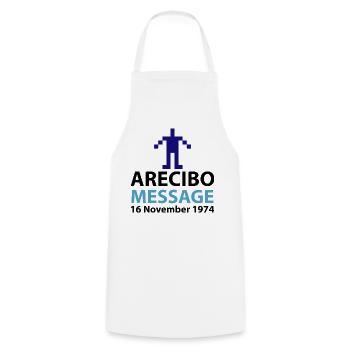Pixel Avatar Nachricht Logo Arecibo - Kochschürze - Weiß - Vorne - AI Model Male 185 dark (185cm)