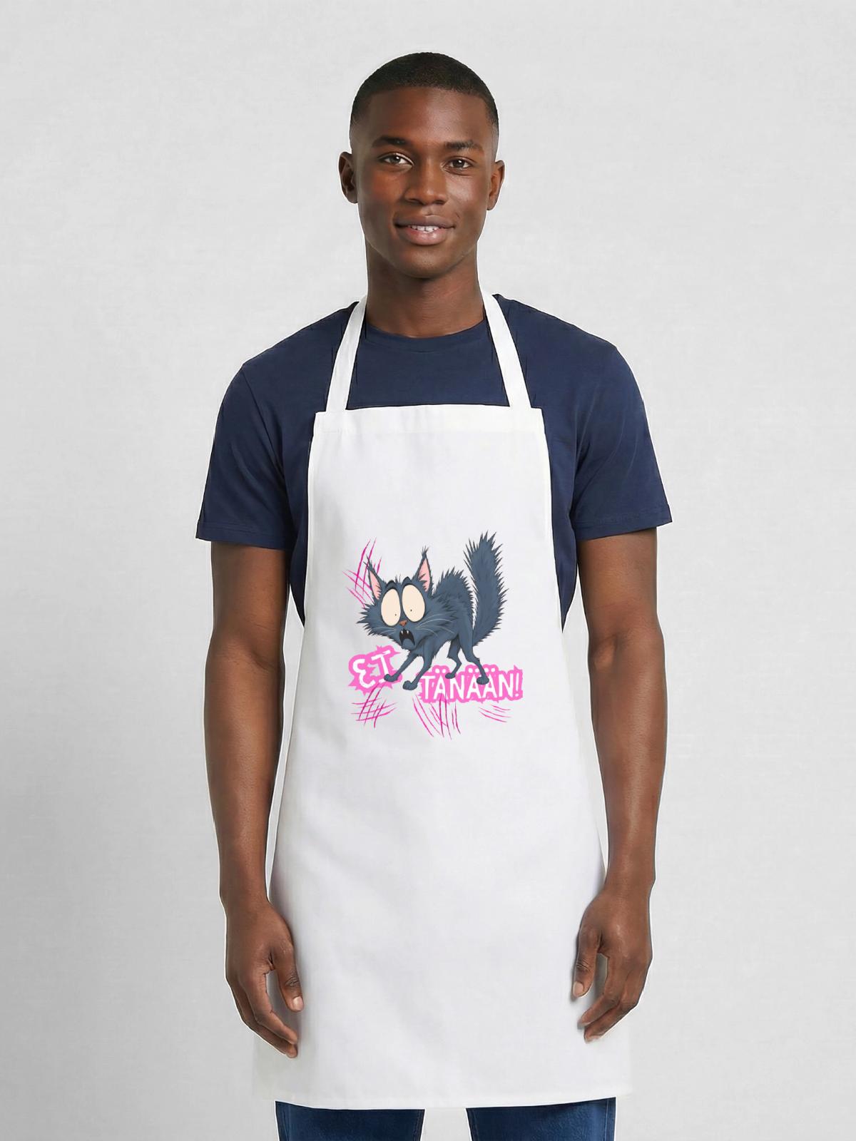 Nicht heute! - Kochschürze - Weiß - Vorne - AI Model Male 185 dark (185cm)