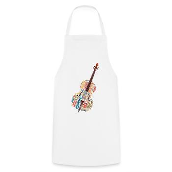 Kontrabass Wortwolke Jazz Orchester Bass Feeling - Kochschürze - Weiß - Vorne - AI Model Male 185 dark (185cm)