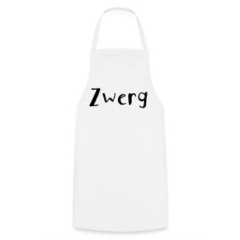 Zwerg - Verspielter Schriftzug - Kochschürze - Weiß - Vorne - AI Model Male 185 dark (185cm)