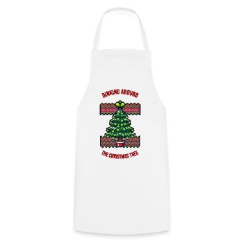 Dinking Around The Christmas Tree Pickleball - Kochschürze - Weiß - Vorne - AI Model Male 185 dark (185cm)