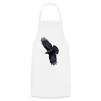 Rotschnabel-Chough-Flug - Kochschürze - Weiß - Vorne - AI Model Male 185 dark (185cm)