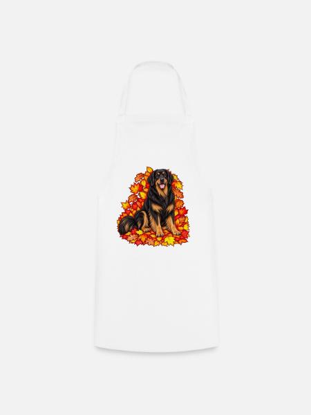 Hovawart im Herbstlaub - Kochschürze - Weiß