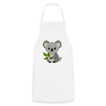 Baby-Koala - Kochschürze - Weiß - Vorne - AI Model Male 185 dark (185cm)