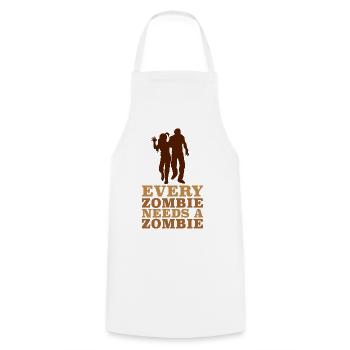 Jeder Zombie braucht ein Zombie-T-Shirt - Kochschürze - Weiß - Vorne - AI Model Male 185 dark (185cm)