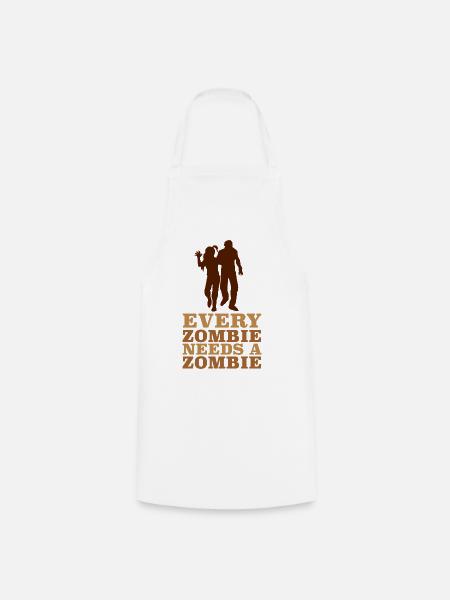 Jeder Zombie braucht ein Zombie-T-Shirt - Kochschürze - Weiß