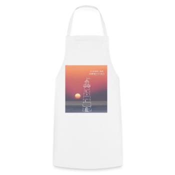 Der Sonnenuntergang gehört nicht zum Design - Kochschürze - Weiß - Vorne - AI Model Male 185 dark (185cm)