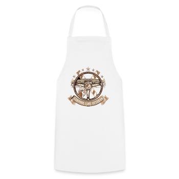Carpool Veteranen Emblem - Kochschürze - Weiß - Vorne - AI Model Male 185 dark (185cm)
