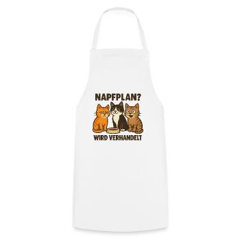 Geschenk für Mehrkatzenhaushalte mit Humor - Kochschürze - Weiß - Vorne - AI Model Male 185 dark (185cm)