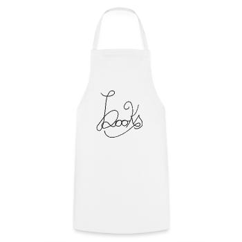 Books - kreatives handschriftliches Design - Kochschürze - Weiß - Vorne - AI Model Male 185 dark (185cm)