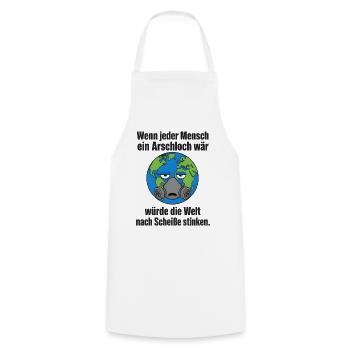 Maskierter Klimawandel - Humor - Kochschürze - Weiß - Vorne - AI Model Male 185 dark (185cm)