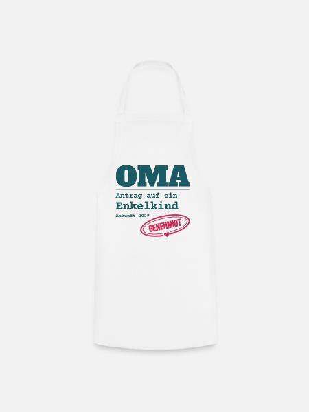 Oma 2027 – Antrag auf Enkelkind genehmigt - Kochschürze - Weiß