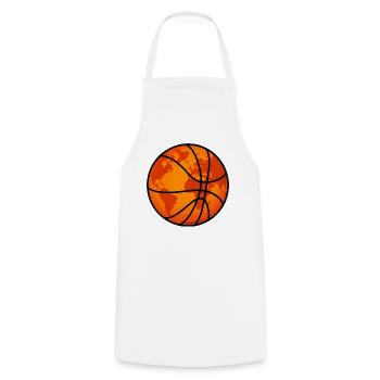 Basketball Weltkugel Globus Erdkugel Sport Shirt - Kochschürze - Weiß - Vorne - AI Model Male 185 dark (185cm)