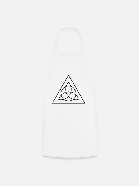 Symbol des heiligen Geometrie-Dreiecks - Kochschürze - Weiß