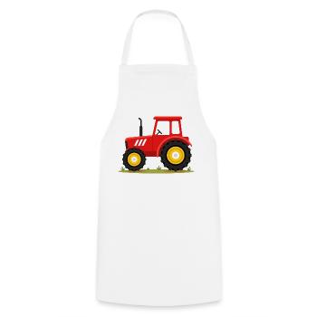 Süßer roter Traktor Bauernhofleben Landwirtschaft Kinder-Tee - Kochschürze - Weiß - Vorne - AI Model Male 185 dark (185cm)