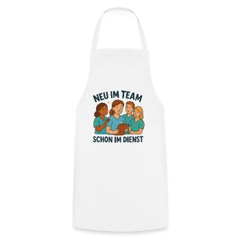 Neue Pflegefachkraft Geschenk zum Teamstart - Kochschürze - Weiß - Vorne - AI Model Male 185 dark (185cm)