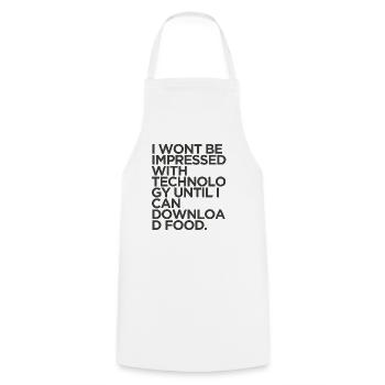 Lustiger Download Food Technology Sarkastisches Meme-Tee - Kochschürze - Weiß - Vorne - AI Model Male 185 dark (185cm)