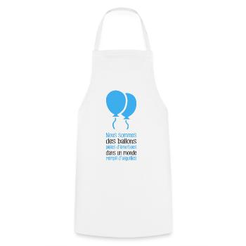 Wir sind Ballons - Kochschürze - Weiß - Vorne - AI Model Male 185 dark (185cm)