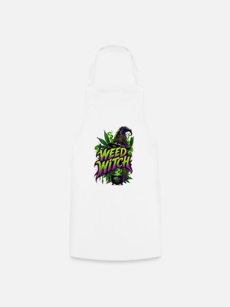 Weed Witch – Magische Cannabis Hexe - Kochschürze - Weiß
