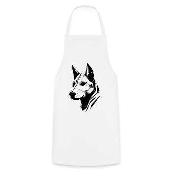 Dog dog - Kochschürze - Weiß - Vorne - AI Model Male 185 dark (185cm)