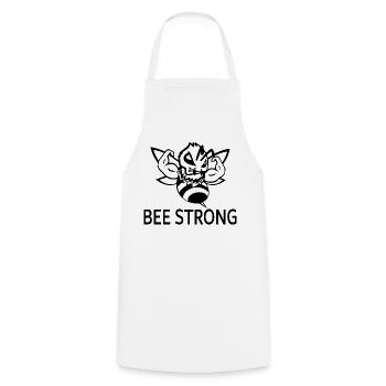Funny bees - Kochschürze - Weiß - Vorne - AI Model Male 185 dark (185cm)
