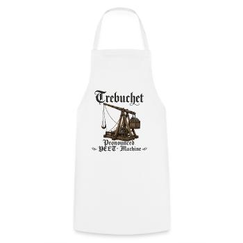 Trebuchet Yeet Machine Lustiges Mittelalter Fan  - Kochschürze - Weiß - Vorne - AI Model Male 185 dark (185cm)